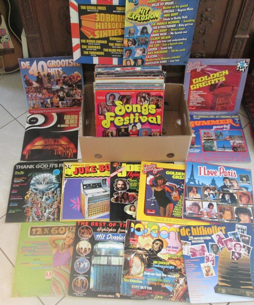 Grote Partij van 90 Verzamelalbums LP's, Ophalen of Verzenden, Zo goed als nieuw