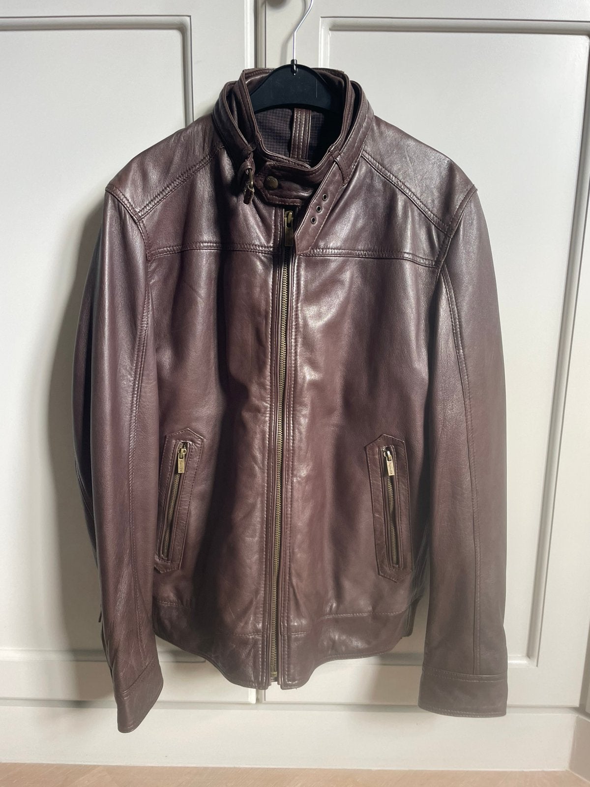 Leren jas Massimo Dutti M, Ophalen of Verzenden, Zo goed als nieuw