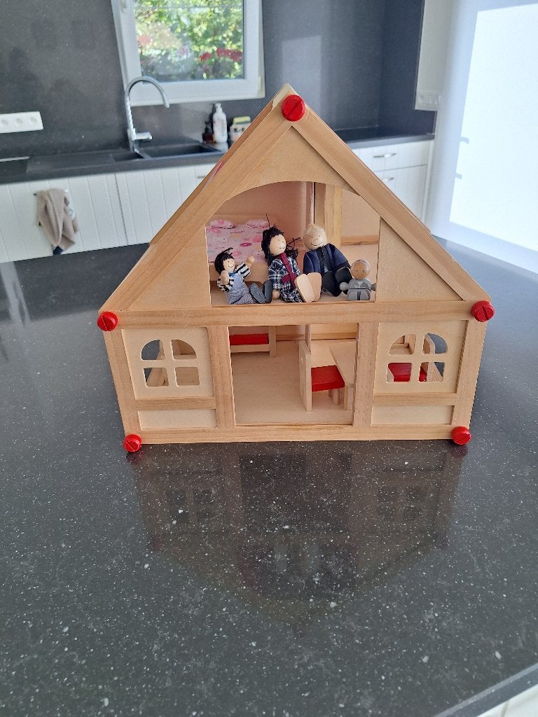 Houten poppenhuis, Ophalen, Gebruikt, Poppenhuis