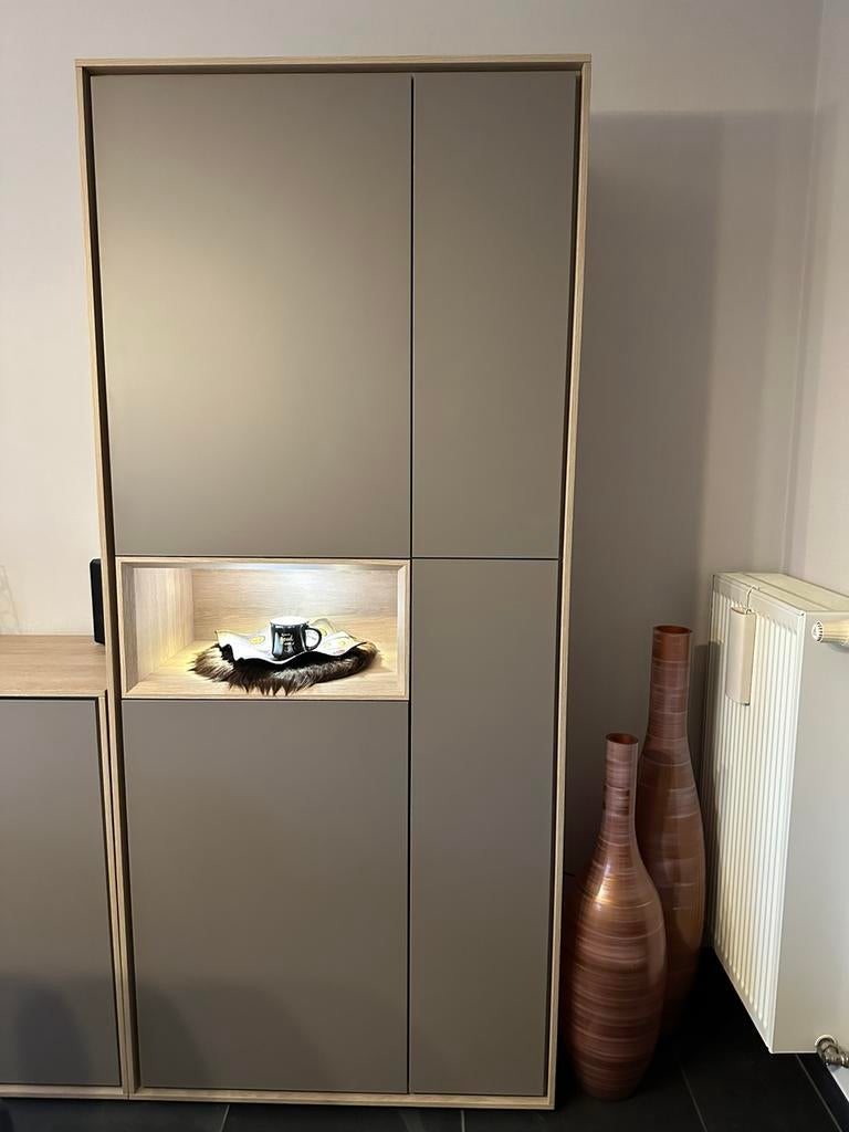 Eiken kast met verliching - Gero Wonen NIEUW!, Ophalen, Overige materialen, Met deur(en), Zo goed als nieuw