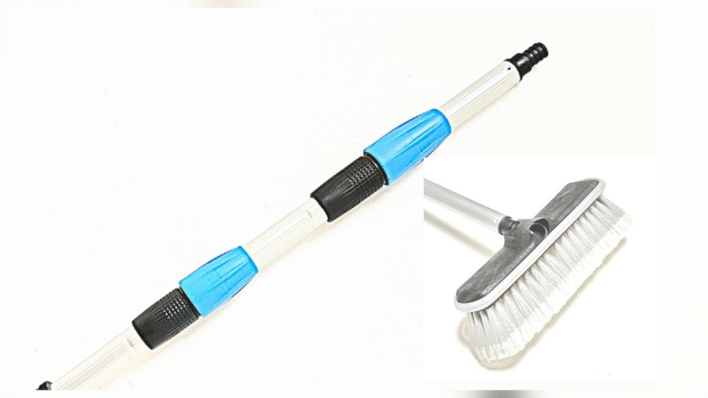 LUXE Telescoop STEEL inclusief GRATIS SOFT BRUSH twv €28,-, Watersport en Boten, Accessoires en Onderhoud, Nieuw, Gereedschap