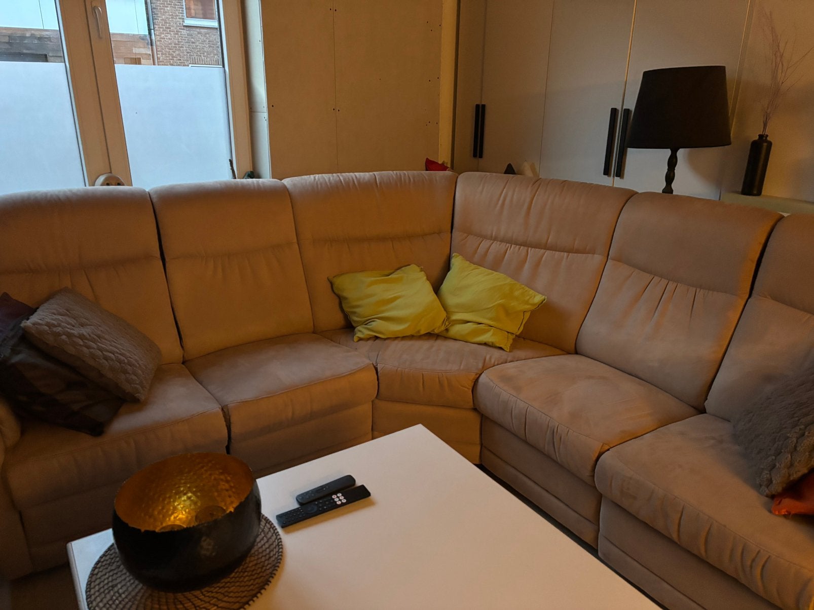 Hoeksalon met relaxfuncties, Huis en Inrichting, Ophalen, Zo goed als nieuw
