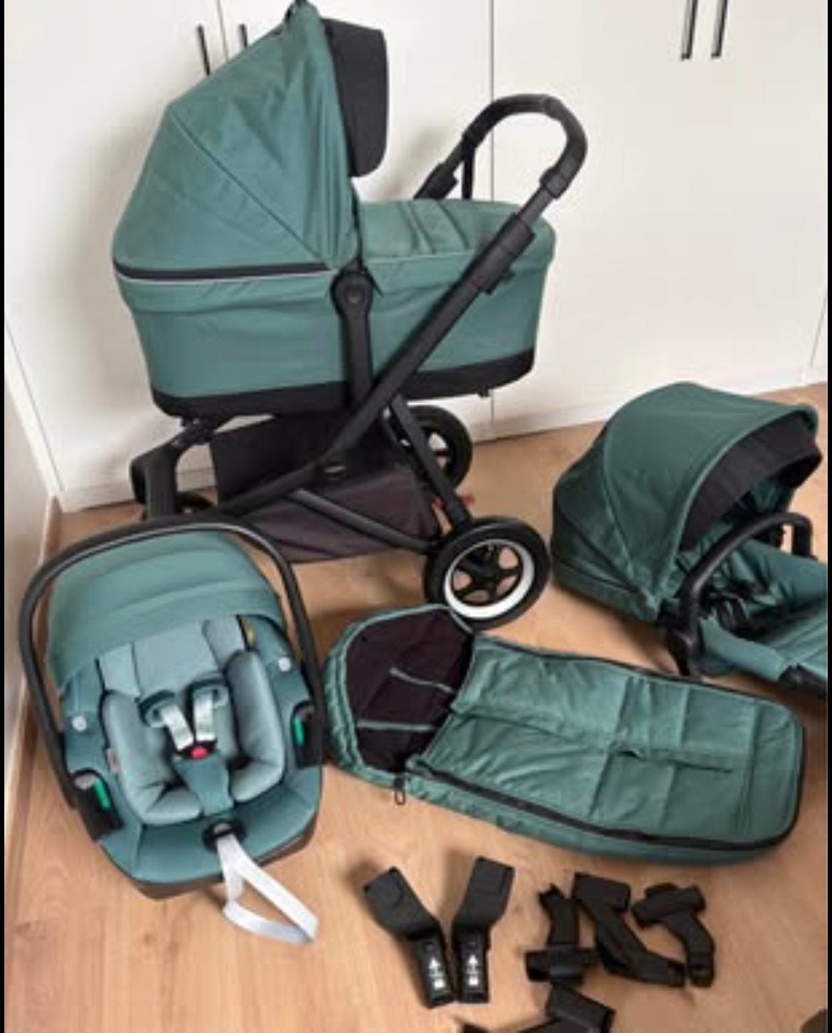 Thule sleek green maxi Cosi 360  complete, Enfants & Bébés, Enlèvement, Comme neuf, Poussette