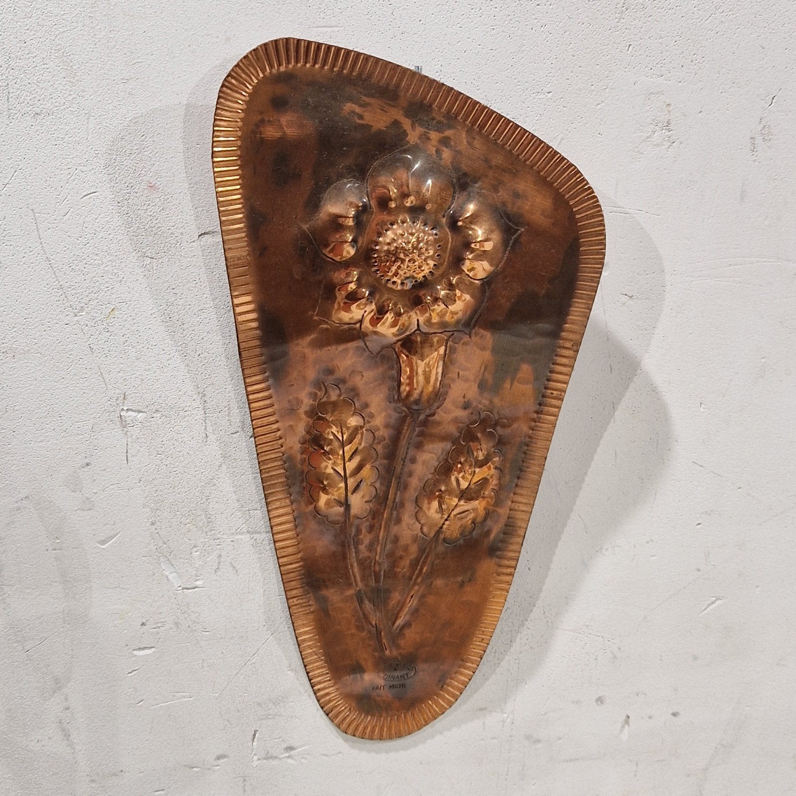 De Marco ,  copper brutalist wall art panel wandpaneel, Ophalen of Verzenden
