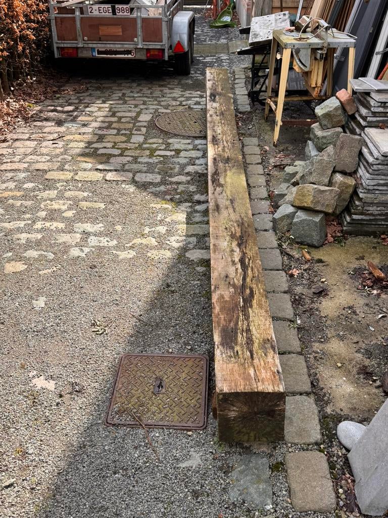 Eiken balk, Enlèvement, Utilisé, 250 cm ou plus, Poutres