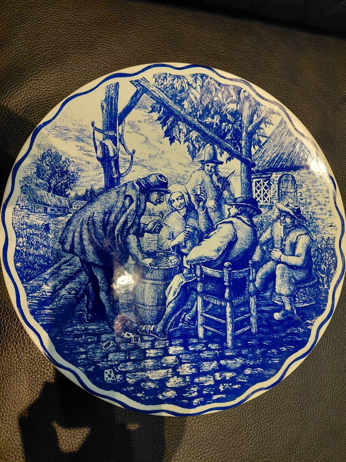 Boch La Louviere , bord 29cm, Delfts blauw, Ophalen of Verzenden