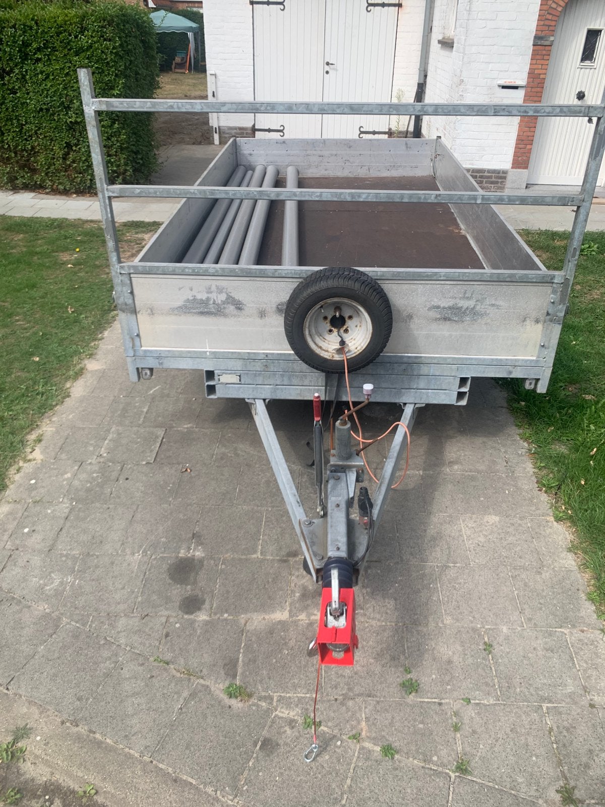 2000kg 2t  aanhangwagen 3,7x1.9 laadbak met lage instap, Ophalen, Zo goed als nieuw