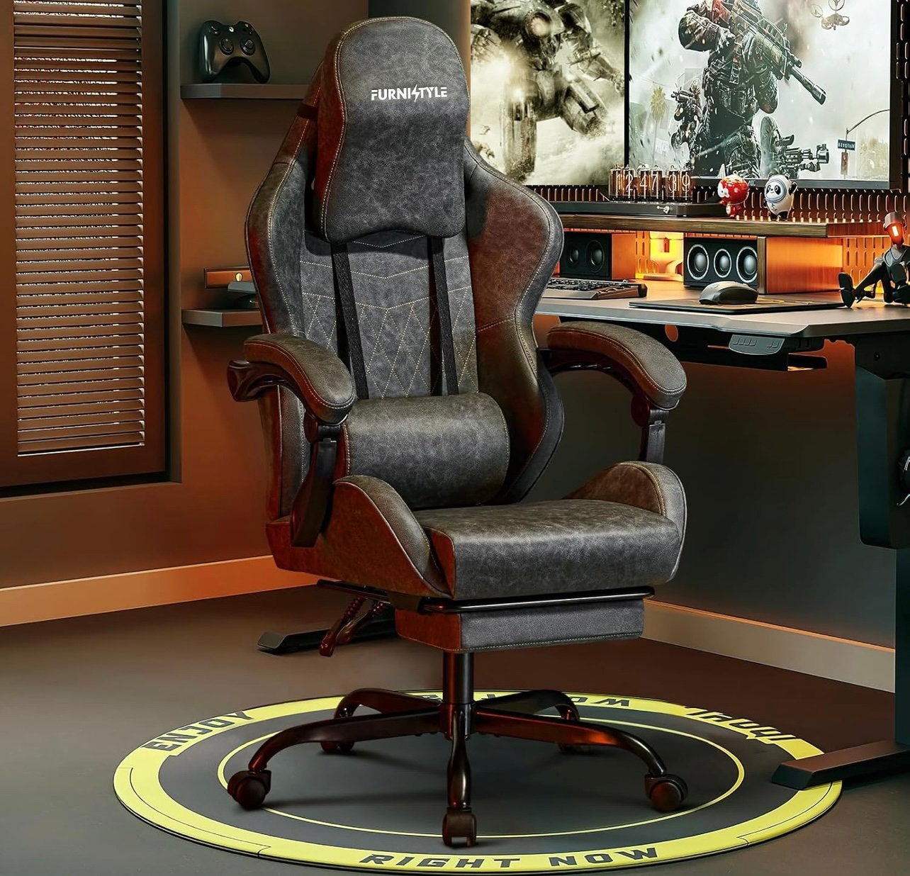 Chaise gaming neuf couleur gros, Neuf, Gris, Enlèvement ou Envoi, Chaise de bureau de gaming