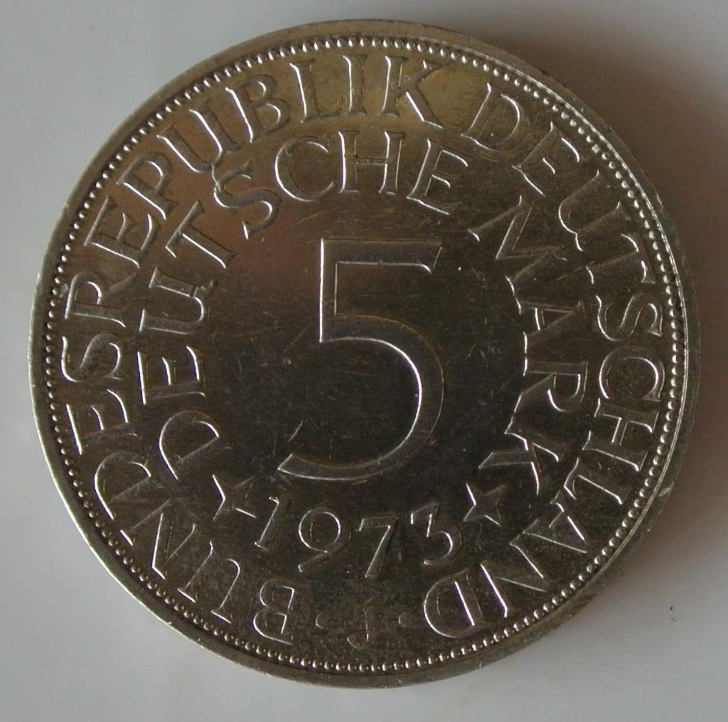 DUITSLAND 5 MARK 1973 ZILVER, Postzegels en Munten, Ophalen of Verzenden, Duitsland, Losse munt, Zilver