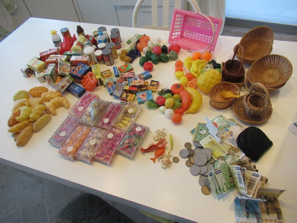speelgoed-lot van artikelen om winkeltje te spelen, Ophalen of Verzenden, Gebruikt, Rekenen