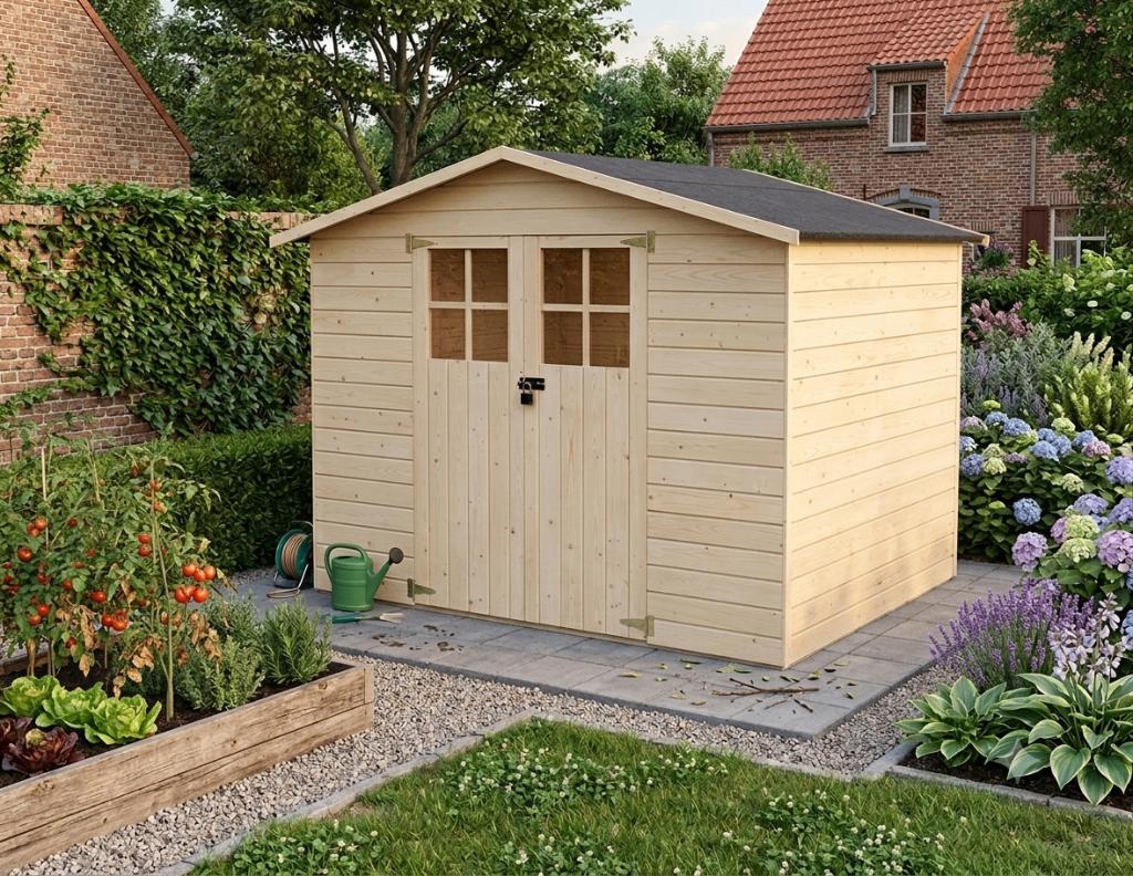 Dennenhouten tuinhuis 5,3m2, Tuin en Terras, Tuinhuizen, Ophalen, Nieuw, Hout, Tuinhuis