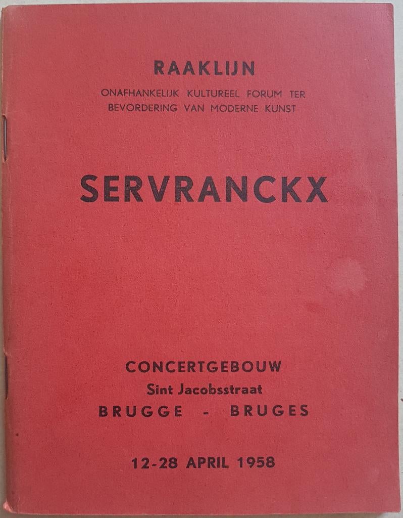 Servranckx - Concertgebouw Brugge - 1958 (exclusif !), Livres, Peinture et dessin, Enlèvement ou Envoi, Utilisé, Marcel Duchateau