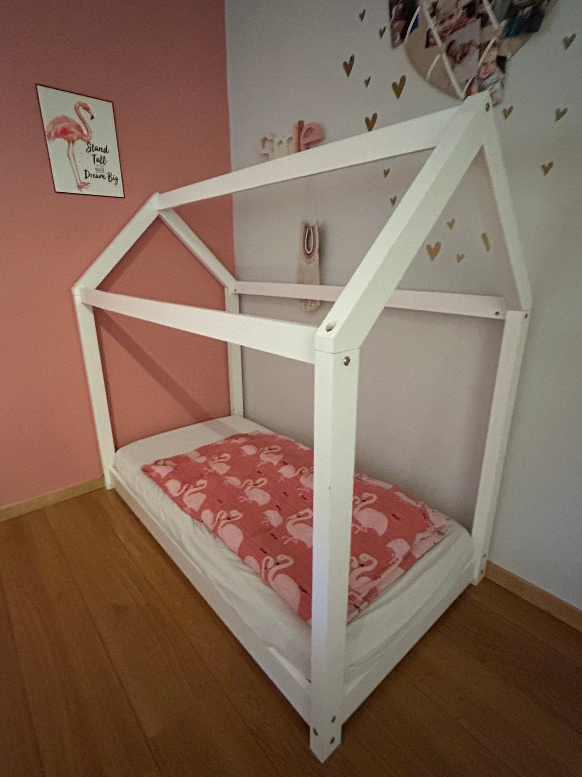 Vloerbed met matras, dons en lakens, Ophalen, Gebruikt, 70 tot 85 cm, Minder dan 140 cm