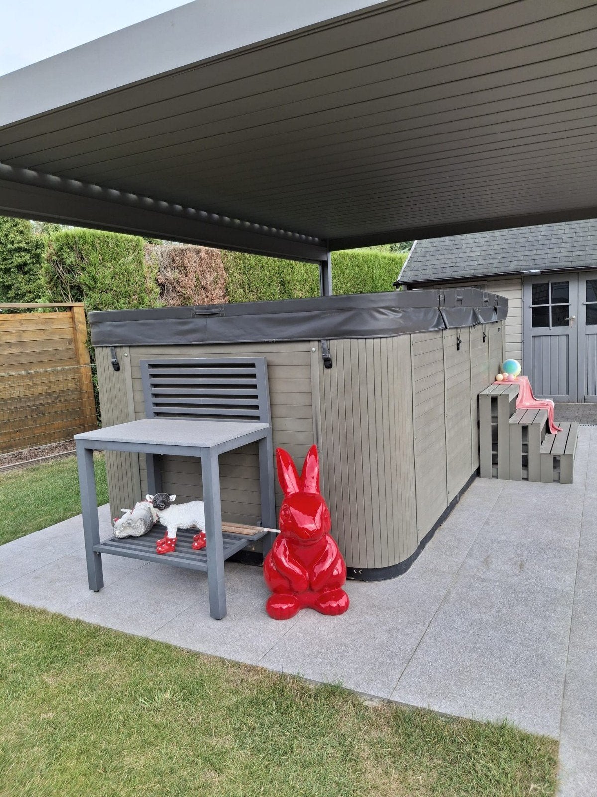 swimspa jacuzzi waterwave bromo, Tuin en Terras, Ophalen, Zo goed als nieuw, Afdekzeil, Vast