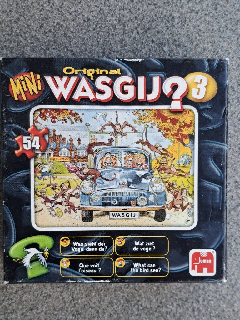 Puzzel Wasgij Original mini nr. 3 Wat ziet de vogel?, Enlèvement, Moins de 500 pièces, Utilisé, Puzzle