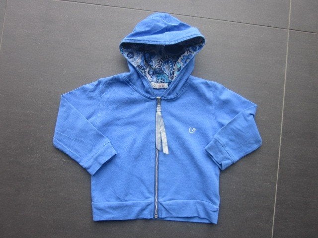 Blauw vestje met kap van GYMP (maat 74), Gebruikt, GYMP., Ophalen of Verzenden, Truitje of Vestje