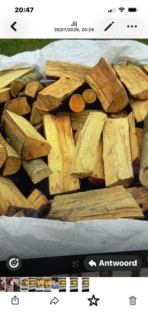 Brandhout Popelier, es en wilg 75€ per kuub, Tuin en Terras, Ophalen, Blokken
