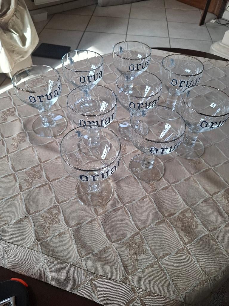 5 Orval glazen, Enlèvement ou Envoi, Comme neuf, Verre à bière