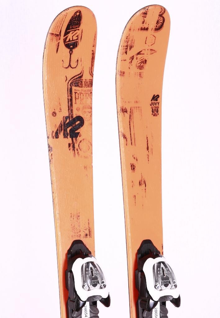 129 139 kinder ski's K2 JUVY JR, orange, freestyle, twintip, Sport en Fitness, Gebruikt, 100 tot 140 cm, Ophalen of Verzenden