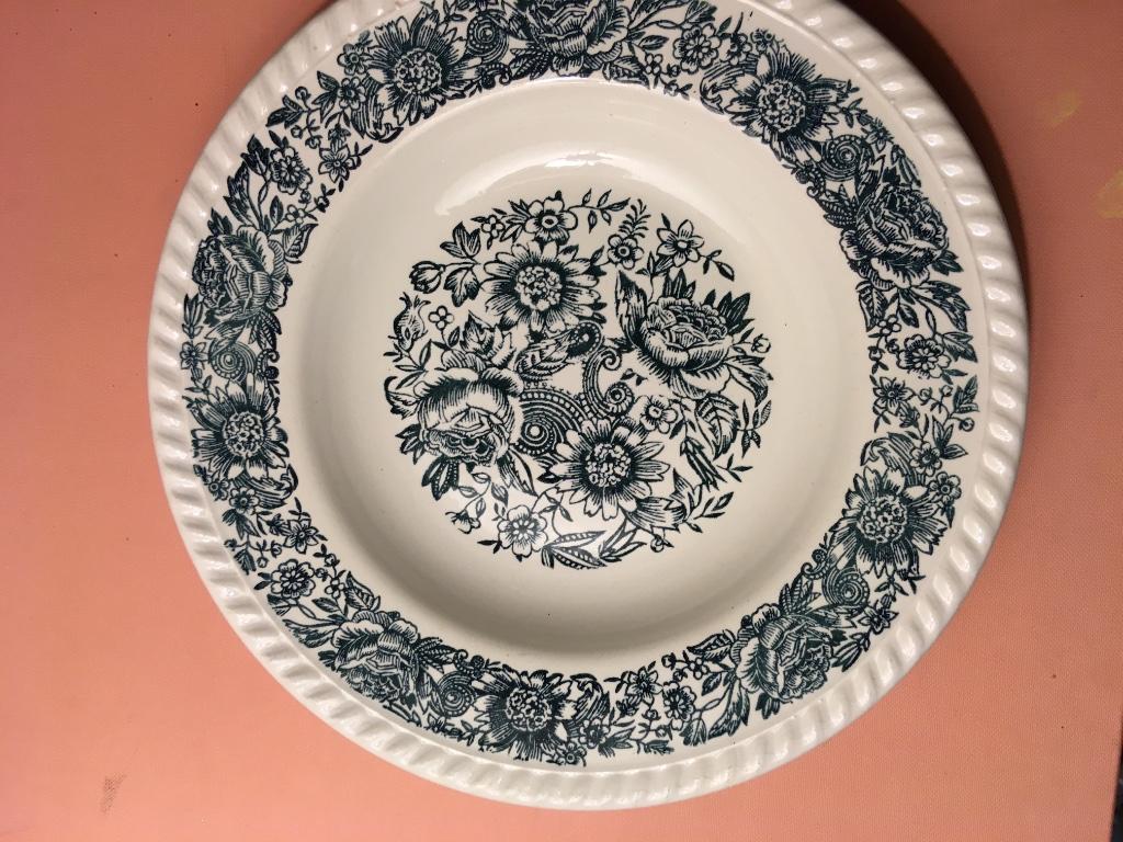 Diepe borden blauw motief voor pasta slaatjes soep, Maison & Meubles, Cuisine | Vaisselle, Assiettes(s), Porcelaine, Enlèvement ou Envoi