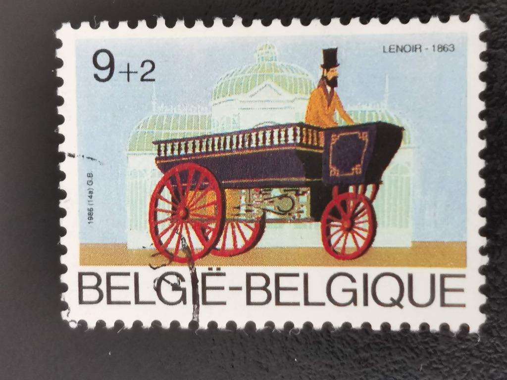 Belgie 1986 - oude Belgische automobielen - toeslagzegel, Ophalen of Verzenden, Gestempeld, Auto's