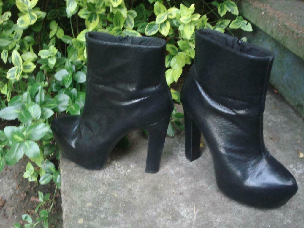 Livraison gratuite sexy black party plateforme bloc talons t, Comme neuf, Boots et Botinnes, Noir, Envoi