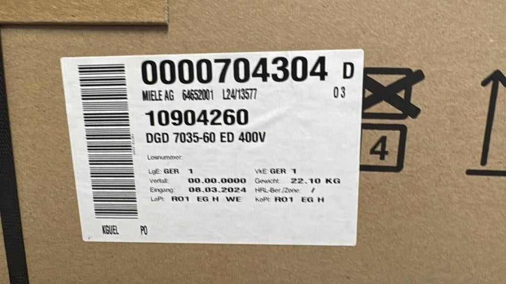 MIELE DGD7035 hoge druk stoomoven, Ophalen, Minder dan 45 cm, Oven, Nieuw