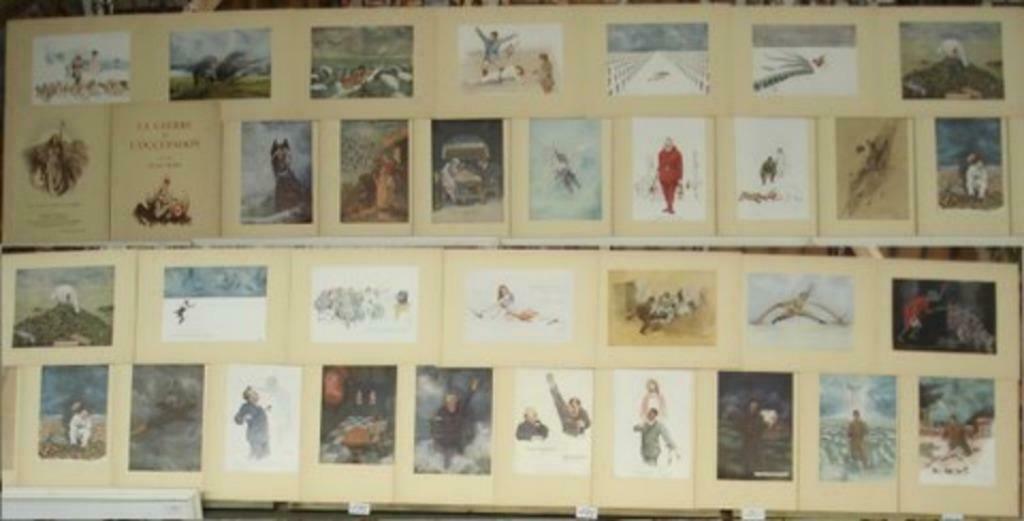 Oorlog en bezetting door Oscar Liedel. 30 litho's ., Ophalen