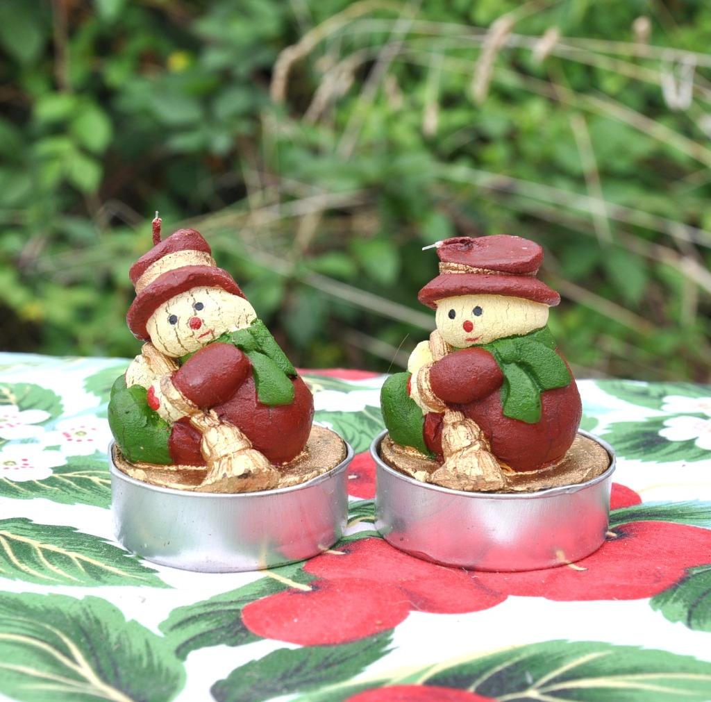 2 bougies table de noel  forme bonhomme, Enlèvement ou Envoi, Neuf, Bougie
