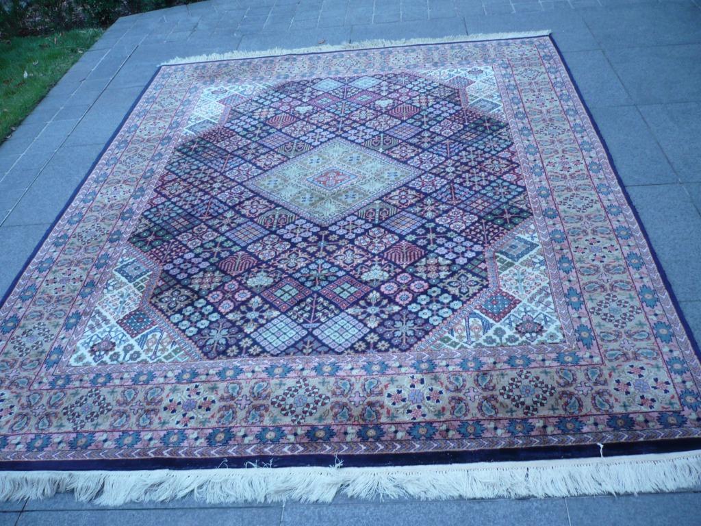 Handgeknoopt indisch wollen tapijt 2m op 2.52m, Antiek en Kunst, Antiek | Tapijten, Tafelkleden en Textiel, Ophalen