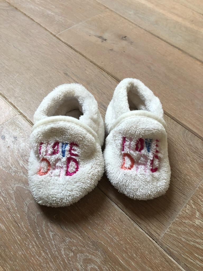 Baby pantoffels in goede staat, Ophalen of Verzenden, Gebruikt, Jongetje of Meisje, Slofjes