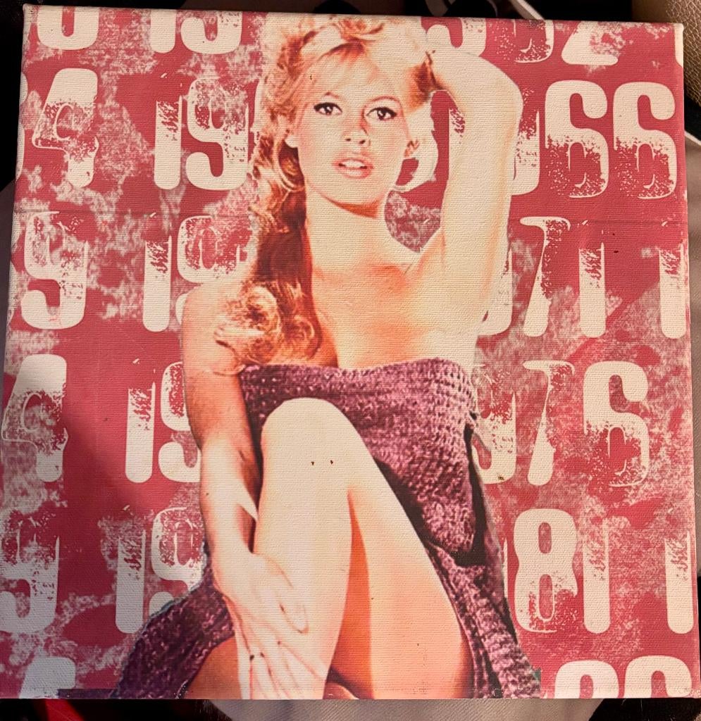 Schilderij Brigitte Bardot, Verzamelen, Ophalen of Verzenden, Zo goed als nieuw, Film, Foto of Kaart