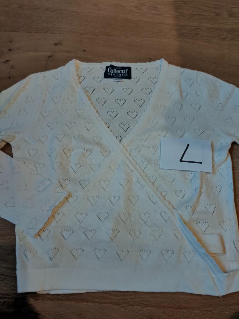 wikkeltruitje zomer wit Collectif Clothing mt L, Kleding | Dames, Collectif clothing, Wit, Maat 42/44 (L), Ophalen of Verzenden