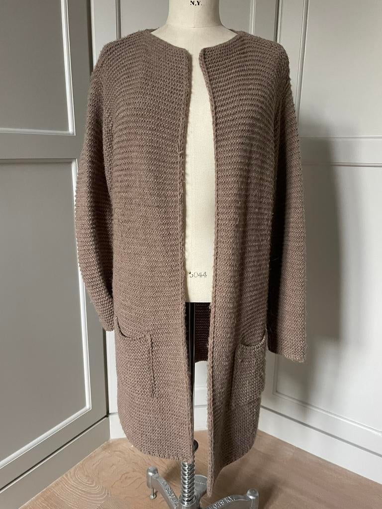 Taupekleurige cardigan Quinze heures trente M, Kleding | Dames, Ophalen of Verzenden, Zo goed als nieuw
