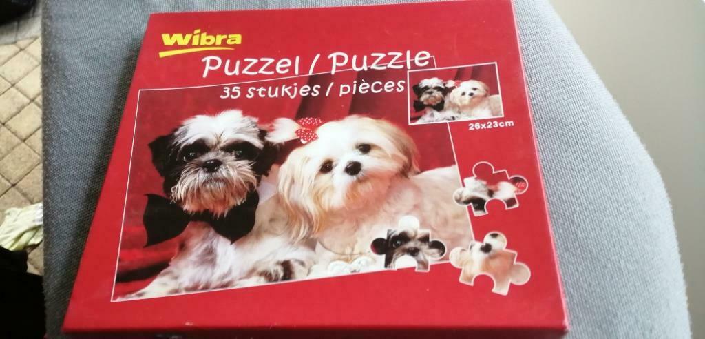 Puzzel van hondjes, Enlèvement, 10 à 50 pièces, Comme neuf, 2 à 4 ans