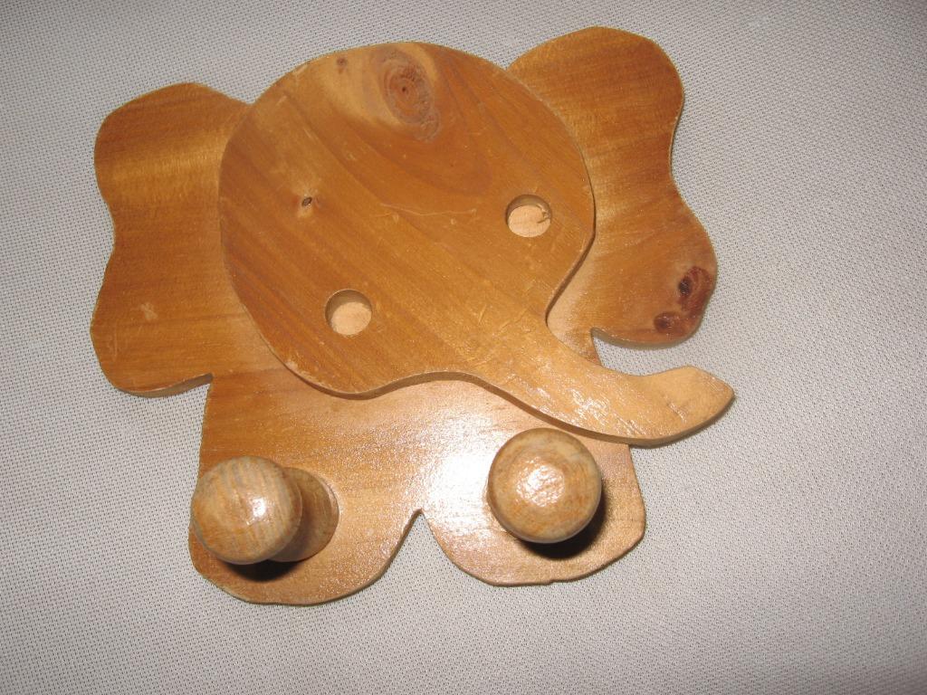 Kapstok voor babykamer in natuurlijk hout. kleine ele, Ophalen of Verzenden, Zo goed als nieuw, Kapstokje