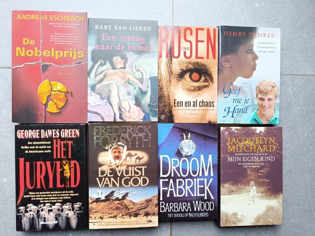 8 romans, drama-thriller voor 20,00 eur, Ophalen of Verzenden