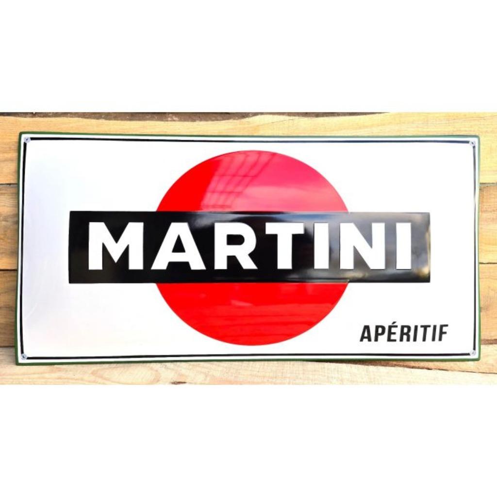 Martini / Rossi emaillen reclame bord retro cafe bar borden, Verzamelen, Ophalen of Verzenden, Zo goed als nieuw, Reclamebord