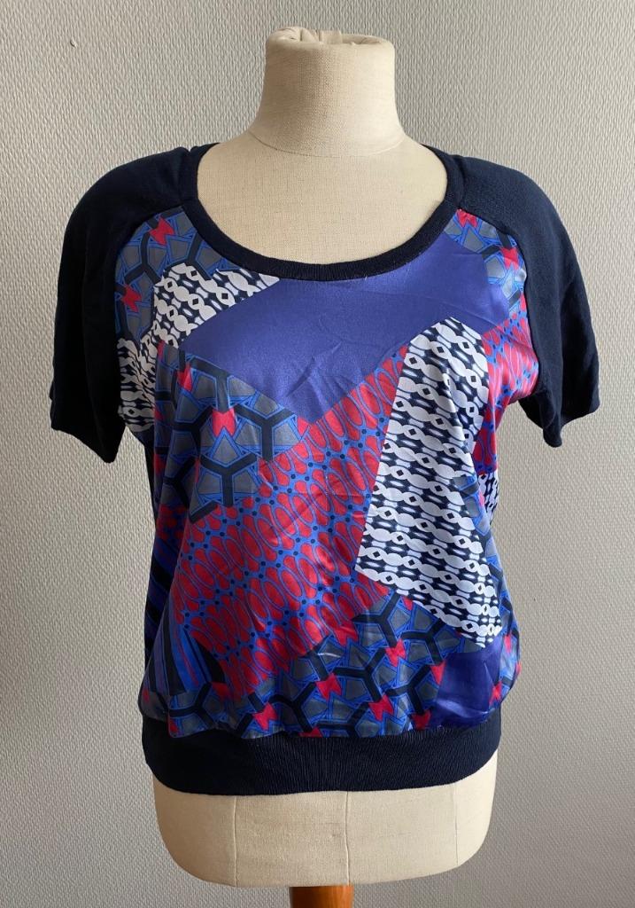Kleurrijk topje Atmos Fashion maat 42, Taille 42/44 (L), Manches courtes, Atmos fashion, Comme neuf