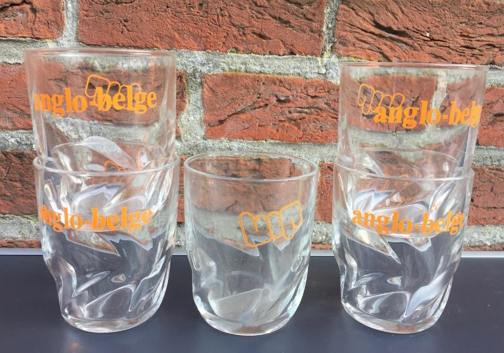 Set/5 Anglo-Belge, Zulte, Verzamelen, Ophalen of Verzenden, Zo goed als nieuw, Glas of Glazen, Overige merken