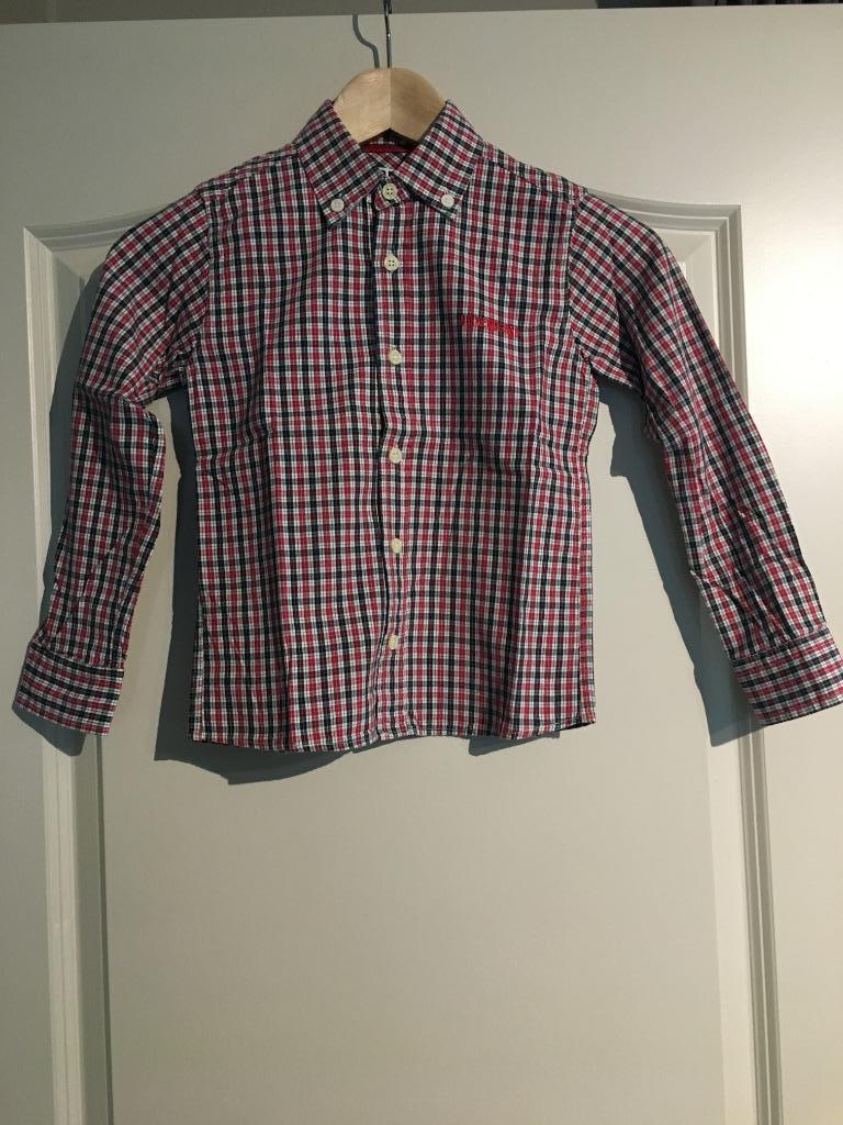 Geruit hemd Bikkembergs 8 jaar, Overhemd of Blouse, Ophalen of Verzenden, Zo goed als nieuw, Jongen