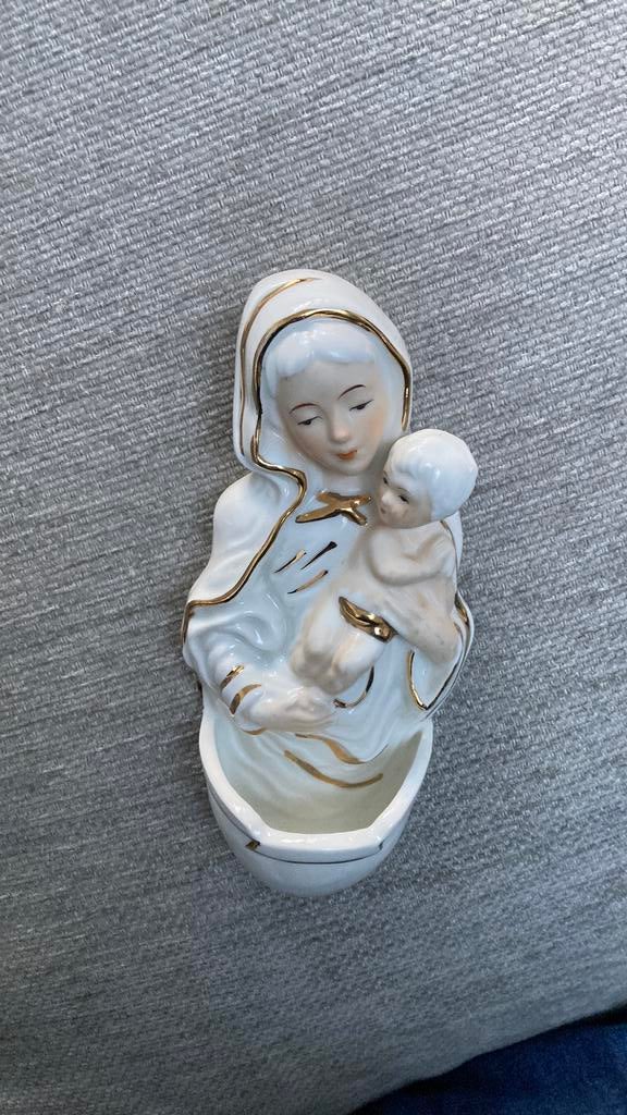 Wijwatervaatje Maria met kind 17cm, Enlèvement ou Envoi, Utilisé