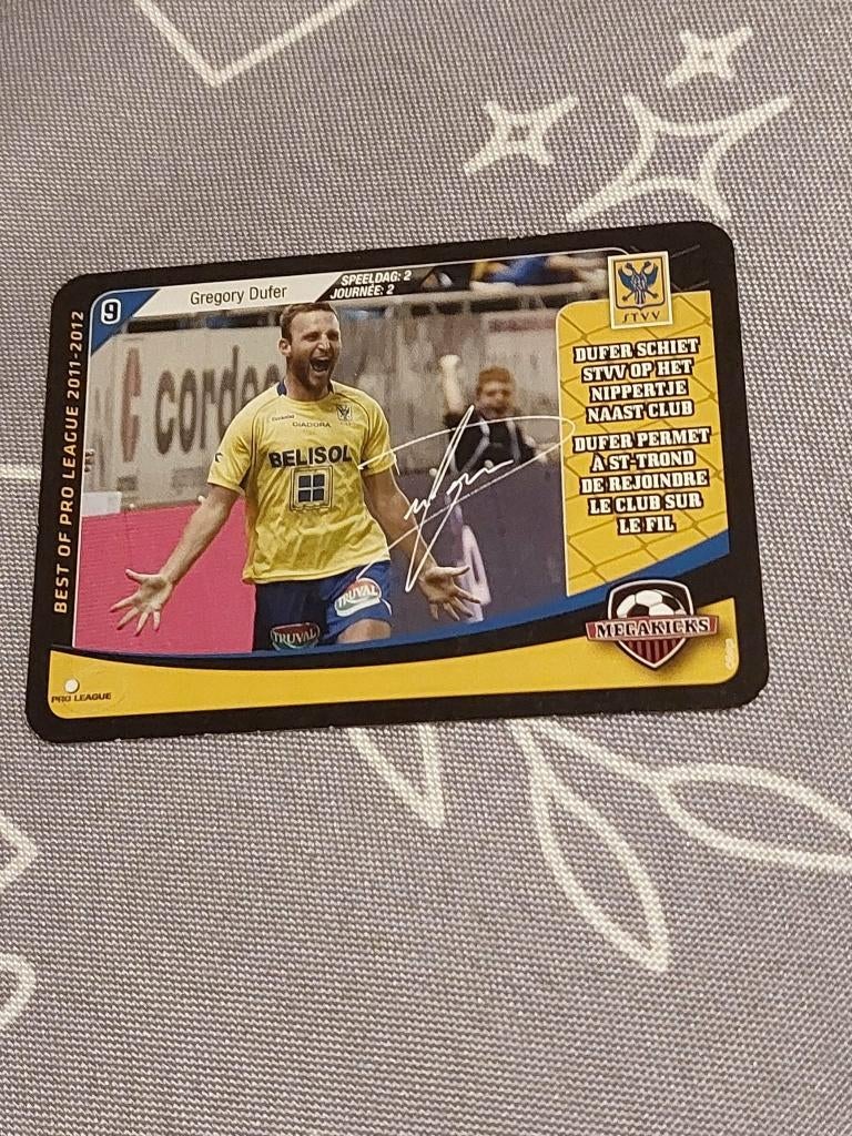 Voetbalkaart : Gregory Dufer / STVV / 2011-2012, Envoi, Comme neuf, Cartes de joueur