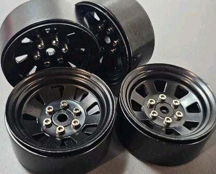 Jantes crawler RC 1.9 fer – noir satiné – lot de 4, Échelle 1:10, Enlèvement ou Envoi, Comme neuf, Pièce