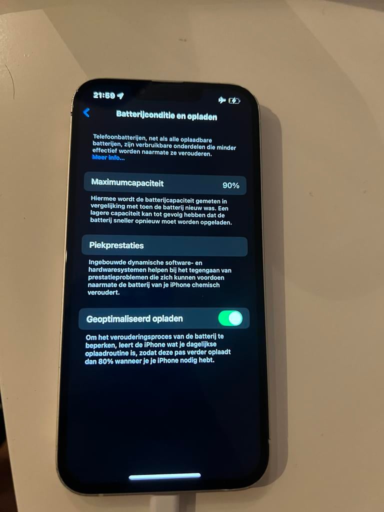 Iphone 13 128GB 90%Batterij, Ophalen, 128 GB, Wit, IPhone 13