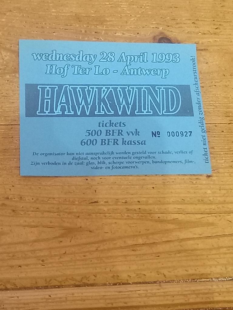 Ticket van Hawkwind, Tickets & Billets, Concerts | Rock & Metal, Une personne, Avril, Autres types