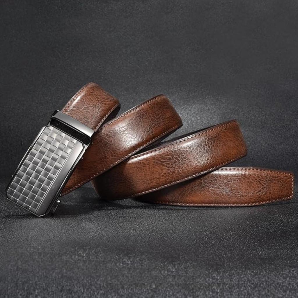 Ceinture pour homme | cuir | marron | avec hochet | Nouveau, Neuf, Feflo, Cuir véritable, -