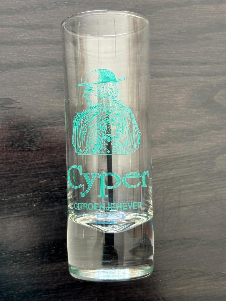 12 cyper Citroën jenever glazen, Verzamelen, Ophalen, Zo goed als nieuw
