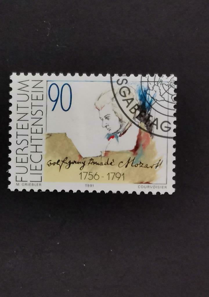 Liechtenstein 1991 - Mozart, Envoi, Affranchi