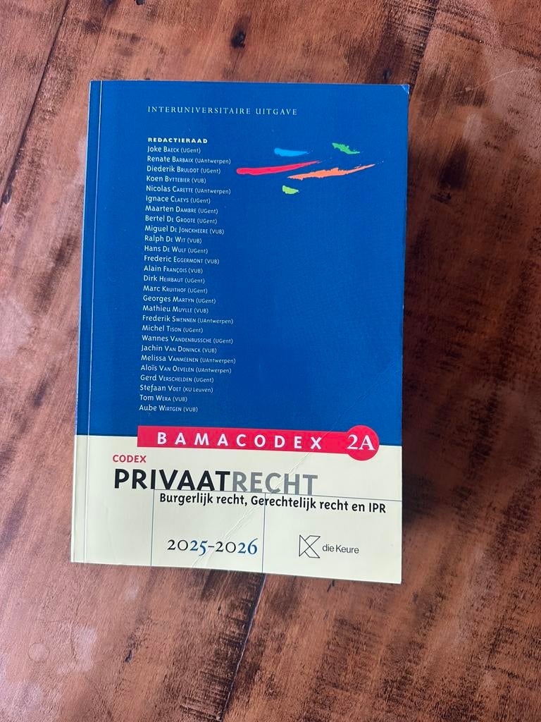 Balacodex 2 A Privaatrecht 2025-2026, Boeken, Studieboeken en Cursussen, Ophalen, Zo goed als nieuw, Niet van toepassing